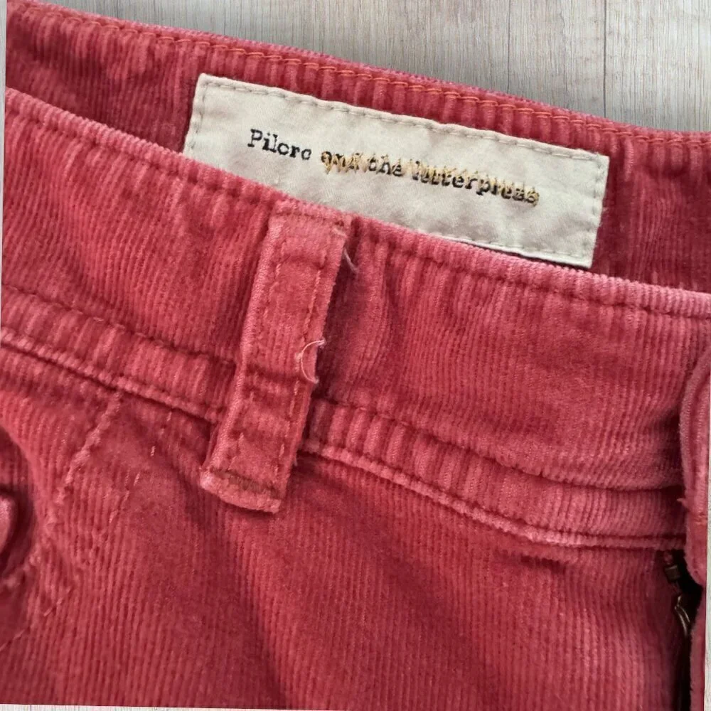 PILCRO Anthropologie Pilcro Serif Cords Corduroy Skinny Button Fly Pants 27